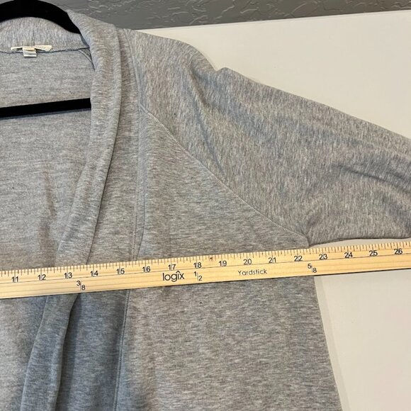Eileen Fisher Gray Organic Cotton Open Front Cardigan Women's Size L - Picture 5 of 7